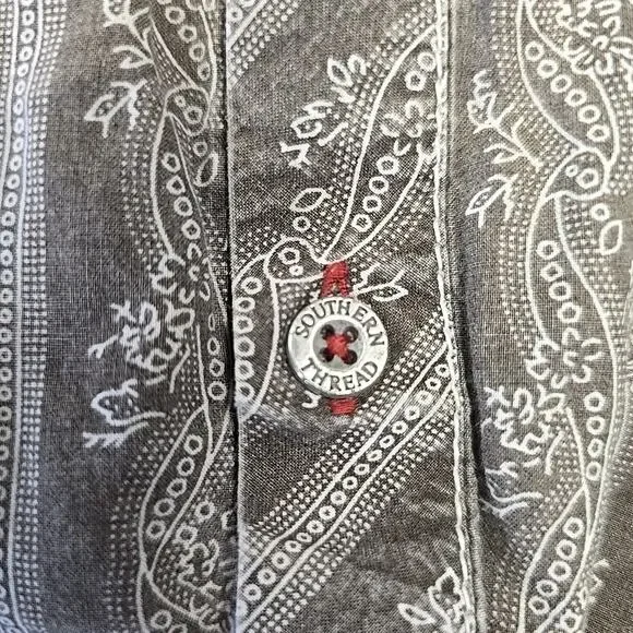 Southern Thread Mens Western Pearl Snap SZ M Vintage Inspired Retro Cowboy Brown - Picture 8 of 14